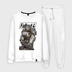Костюм хлопковый мужской Paladin Danse of the Brotherhood of Steel Fallout, цвет: белый