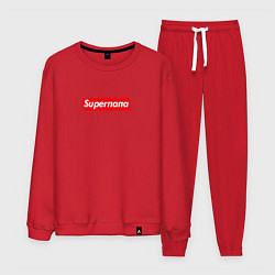 Костюм хлопковый мужской Superпапа, цвет: красный