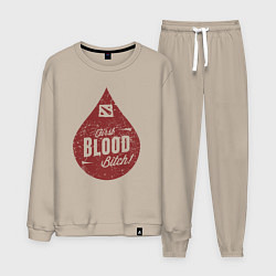 Костюм хлопковый мужской Dota blood, цвет: миндальный