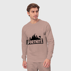 Костюм хлопковый мужской Fortnite style, цвет: пыльно-розовый — фото 2