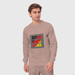 Костюм хлопковый мужской Коробка DSG, цвет: пыльно-розовый — фото 2