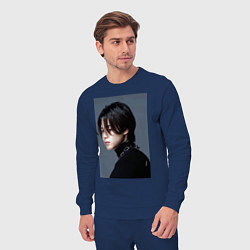 Костюм хлопковый мужской Dark side Jimin, цвет: тёмно-синий — фото 2
