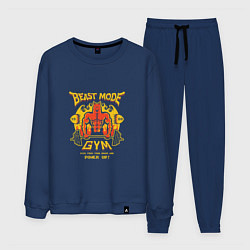 Костюм хлопковый мужской Beast mode gym, цвет: тёмно-синий