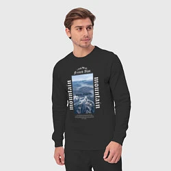 Костюм хлопковый мужской Французские Альпы, цвет: черный — фото 2