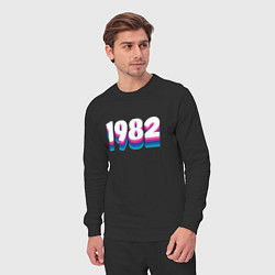 Костюм хлопковый мужской Made in 1982 vintage art, цвет: черный — фото 2