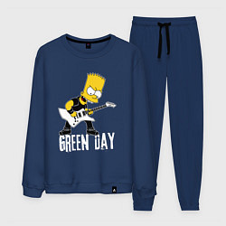 Костюм хлопковый мужской Green Day Барт Симпсон рокер, цвет: тёмно-синий