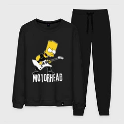 Костюм хлопковый мужской Motorhead Барт Симпсон рокер, цвет: черный