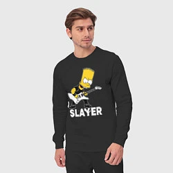 Костюм хлопковый мужской Slayer Барт Симпсон рокер, цвет: черный — фото 2