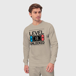 Костюм хлопковый мужской Level 8 unlocked, цвет: миндальный — фото 2