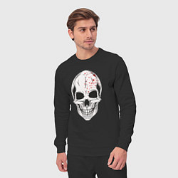 Костюм хлопковый мужской Череп и краски, цвет: черный — фото 2