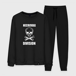 Костюм хлопковый мужской Necrovag white division, цвет: черный