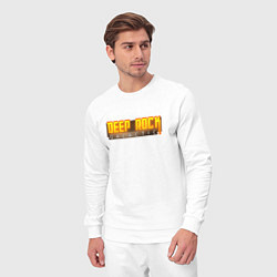 Костюм хлопковый мужской Deep Rock Galactic logo, цвет: белый — фото 2