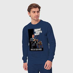 Костюм хлопковый мужской GTA Майкл де Санта, цвет: тёмно-синий — фото 2