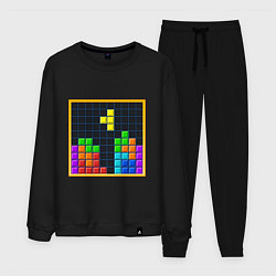 Костюм хлопковый мужской Tetris, цвет: черный