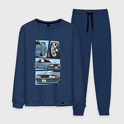 Костюм хлопковый мужской Mercedes-Benz 190E V1, цвет: тёмно-синий