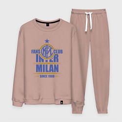 Костюм хлопковый мужской Inter Milan fans club, цвет: пыльно-розовый