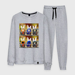 Костюм хлопковый мужской Зайки очаровашки, цвет: меланж