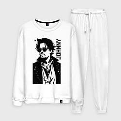Костюм хлопковый мужской Johnny Depp - graphics, цвет: белый