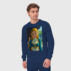 Костюм хлопковый мужской The legend of Zelda - ahegao art, цвет: тёмно-синий — фото 2