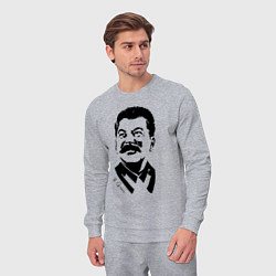 Костюм хлопковый мужской Сталин чб, цвет: меланж — фото 2