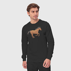 Костюм хлопковый мужской Мустанг лошадка, цвет: черный — фото 2