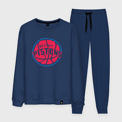 Костюм хлопковый мужской Detroit Pistons, цвет: тёмно-синий