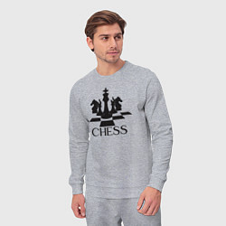 Костюм хлопковый мужской Chess play, цвет: меланж — фото 2