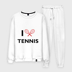 Костюм хлопковый мужской I Love Tennis, цвет: белый