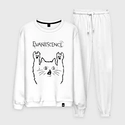 Костюм хлопковый мужской Evanescence - rock cat, цвет: белый