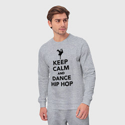 Костюм хлопковый мужской Keep calm and dance hip hop, цвет: меланж — фото 2