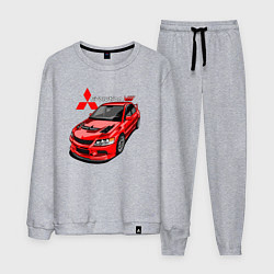 Костюм хлопковый мужской Lancer Evolution 8, цвет: меланж