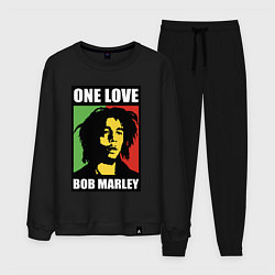 Костюм хлопковый мужской Bob - one love, цвет: черный