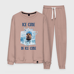 Костюм хлопковый мужской Ice Cube in ice cube, цвет: пыльно-розовый