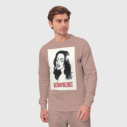 Костюм хлопковый мужской Ultraviolence, цвет: пыльно-розовый — фото 2