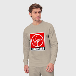 Костюм хлопковый мужской Virgin games logo, цвет: миндальный — фото 2