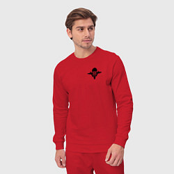Костюм хлопковый мужской ВДВ символ логотип, цвет: красный — фото 2