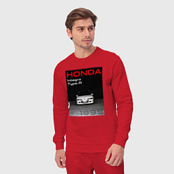 Костюм хлопковый мужской Honda Integra Type-R обложка, цвет: красный — фото 2