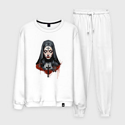 Костюм хлопковый мужской Evil Nun, цвет: белый
