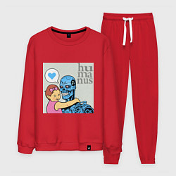 Костюм хлопковый мужской Гуманизм, цвет: красный