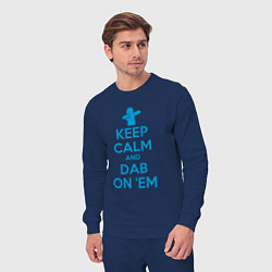 Костюм хлопковый мужской Keep calm and dab, цвет: тёмно-синий — фото 2