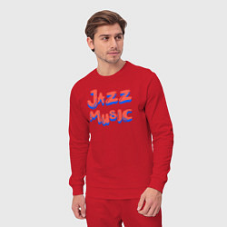 Костюм хлопковый мужской Music jazz, цвет: красный — фото 2