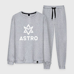 Костюм хлопковый мужской Astro logo, цвет: меланж