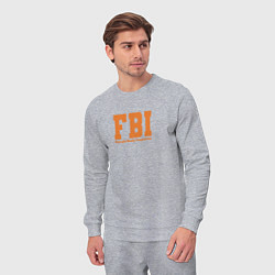 Костюм хлопковый мужской Female Body Inspector - FBI, цвет: меланж — фото 2