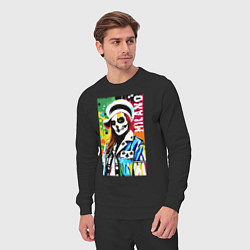 Костюм хлопковый мужской Skeleton fashionista - Milano - pop art, цвет: черный — фото 2