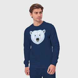 Костюм хлопковый мужской Полярный медведь, цвет: тёмно-синий — фото 2