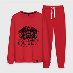 Костюм хлопковый мужской Queen - logo, цвет: красный