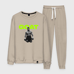 Костюм хлопковый мужской Мерч Майка Тайсона, цвет: миндальный