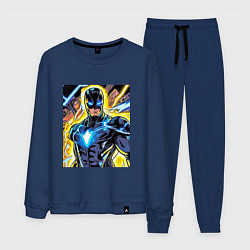 Костюм хлопковый мужской Супергерой комиксов, цвет: тёмно-синий