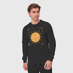 Костюм хлопковый мужской Радостное солнце, цвет: черный — фото 2
