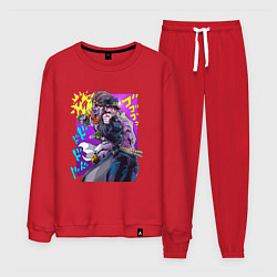 Костюм хлопковый мужской Джотаро - Jojo, цвет: красный